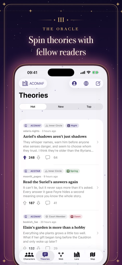Spin theories with fellow readers: the theories feed