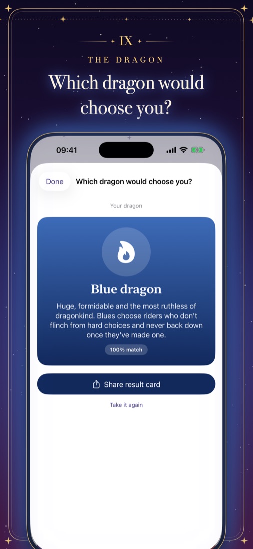 Which dragon would choose you? The dragon quiz result